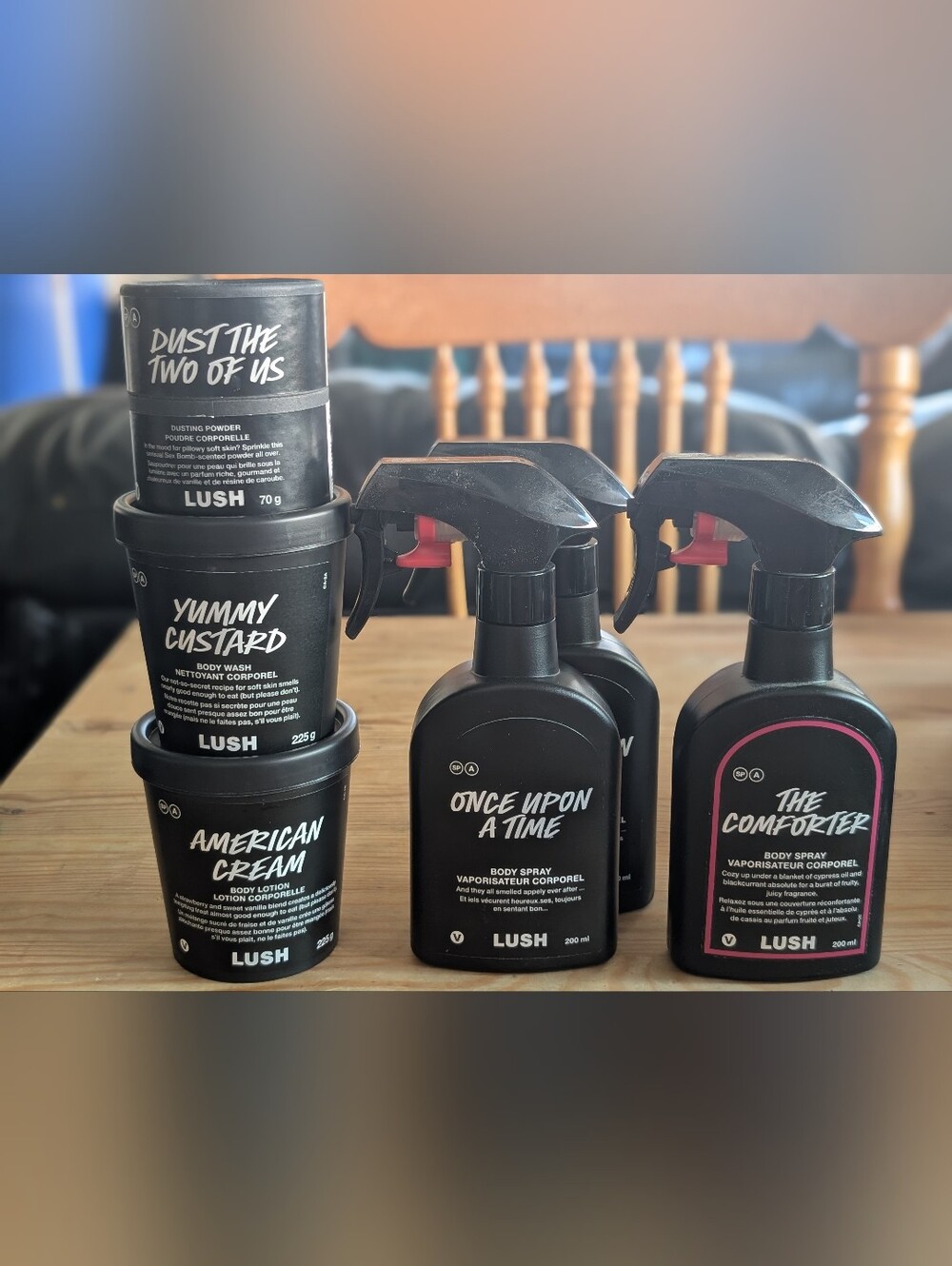 LUSH lot: Body Spray, Dusting Powder, Body Wash, Lotion